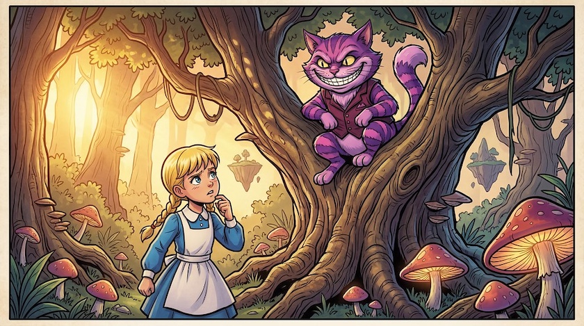 Alice schaut skeptisch