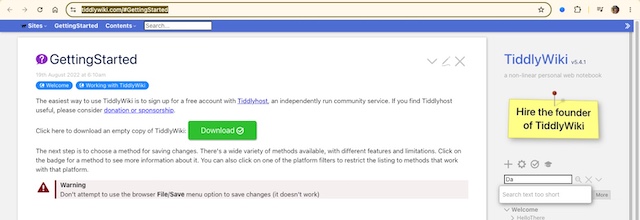 Download TiddlyWiki